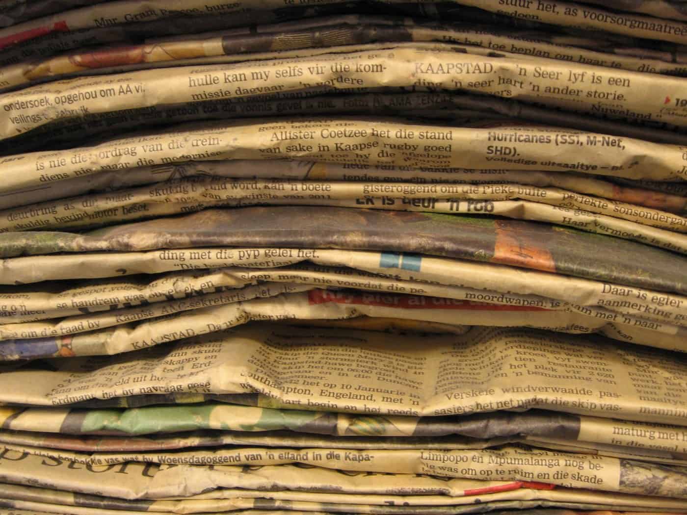 ASC Leiden - Library - South African newspaper stack of Die Burger - 2012